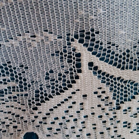 Set 3 Vtg Mantle Scarf Pinecone Pine Trees 22x60” White Heritage Lace Cabin - Picture 6 of 7